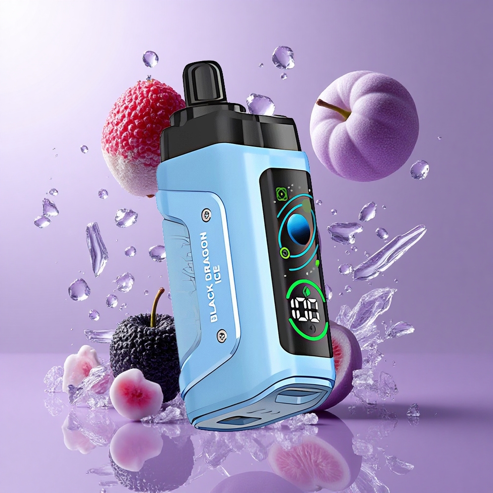 Razz Bar 45000パフ 使い捨てベイプ ブラックドラゴンアイス メッシュコイル＆タイプC充電