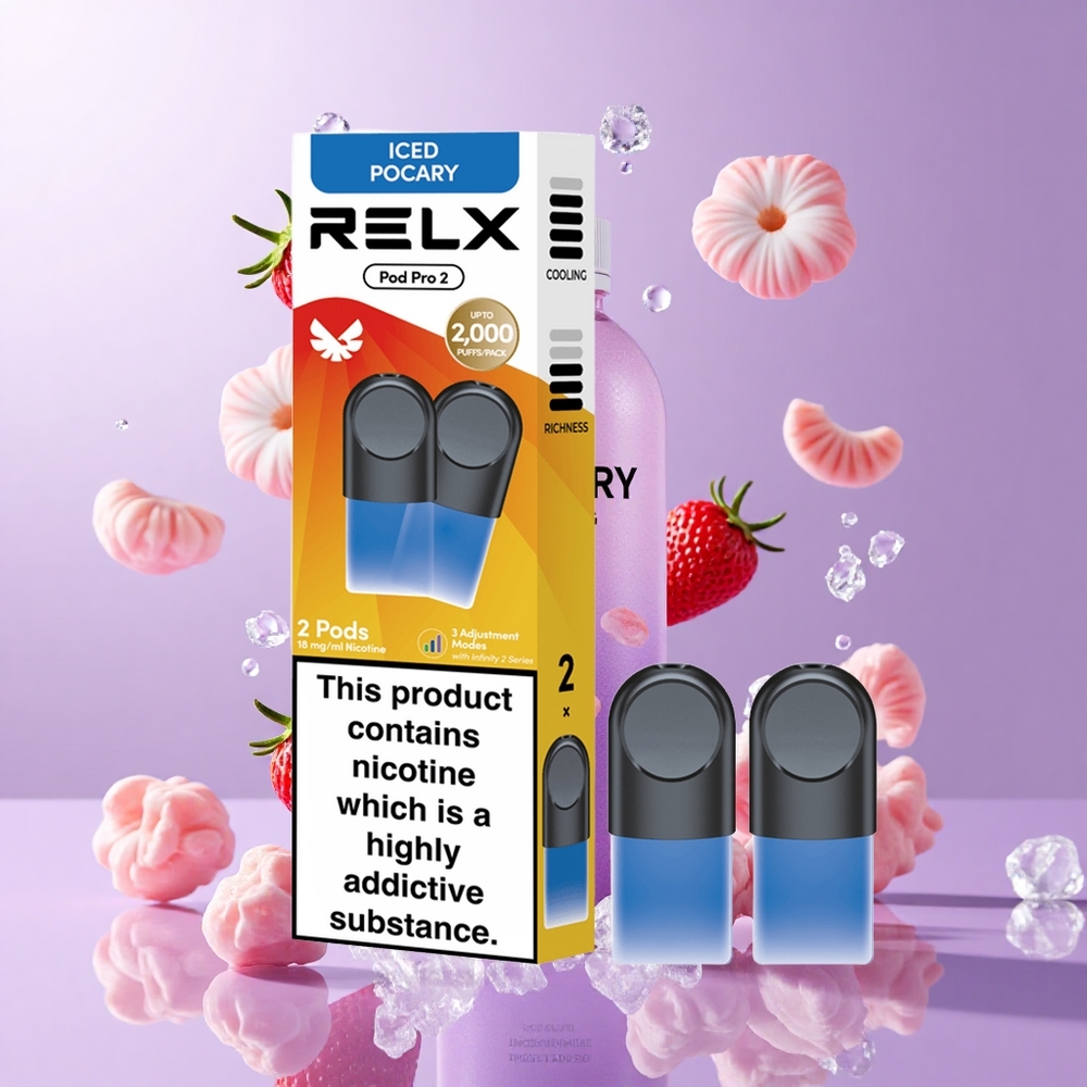 RELX Pod Pro 2 ニコチン含有量1.8% 600パフ スポーツドリンク-アイスポカリ