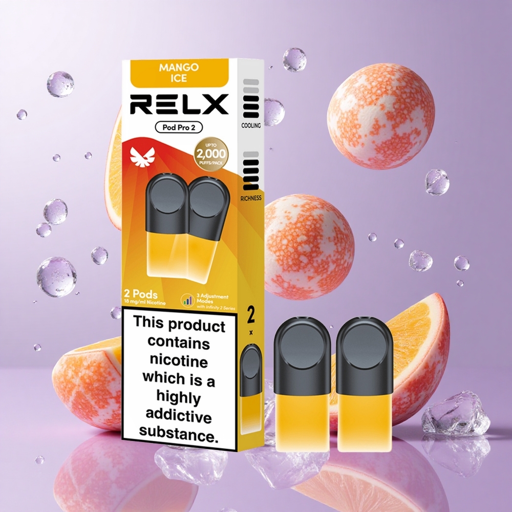 RELX Pod Pro 2 マンゴーアイス 1.9ml 600パフ ニコチン1.8%